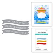 Spellbinders - La Dolce Vita Banners Etched Dies from the La Dolce Vita Collection