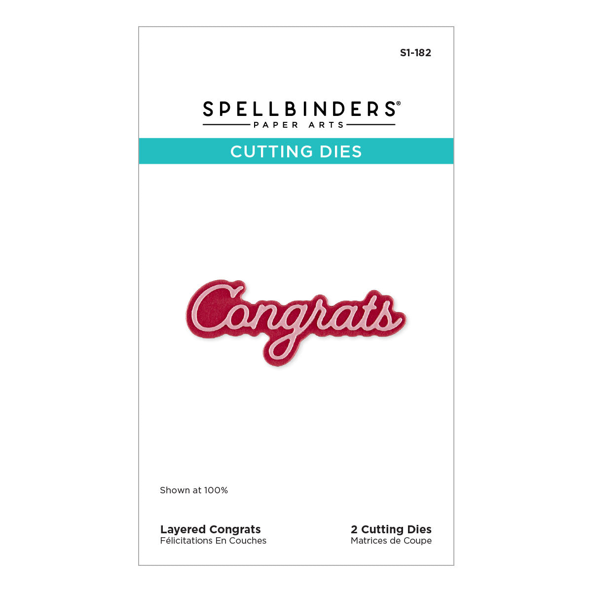 Spellbinders - Layered Congrats Etched Dies