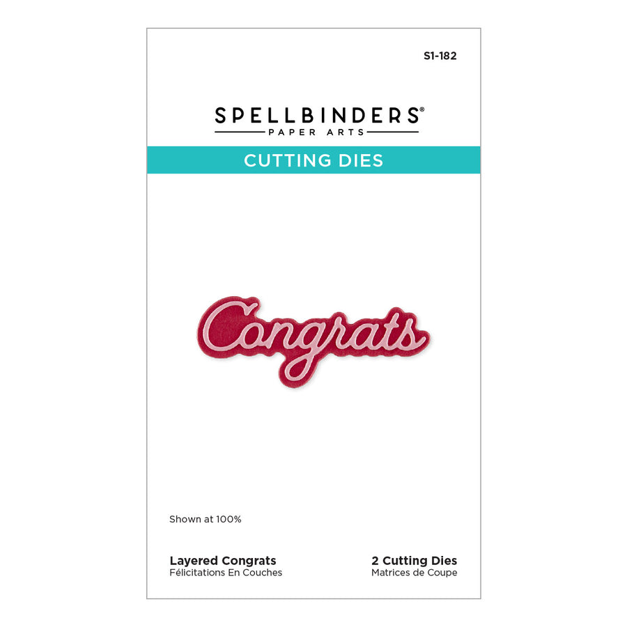 Spellbinders - Layered Congrats Etched Dies