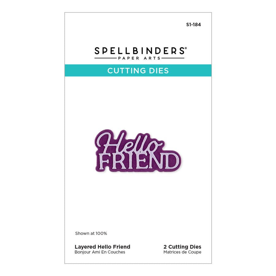 Spellbinders - Layered Hello Friend Etched Dies
