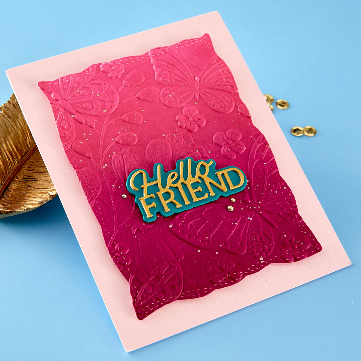 Spellbinders - Layered Hello Friend Etched Dies