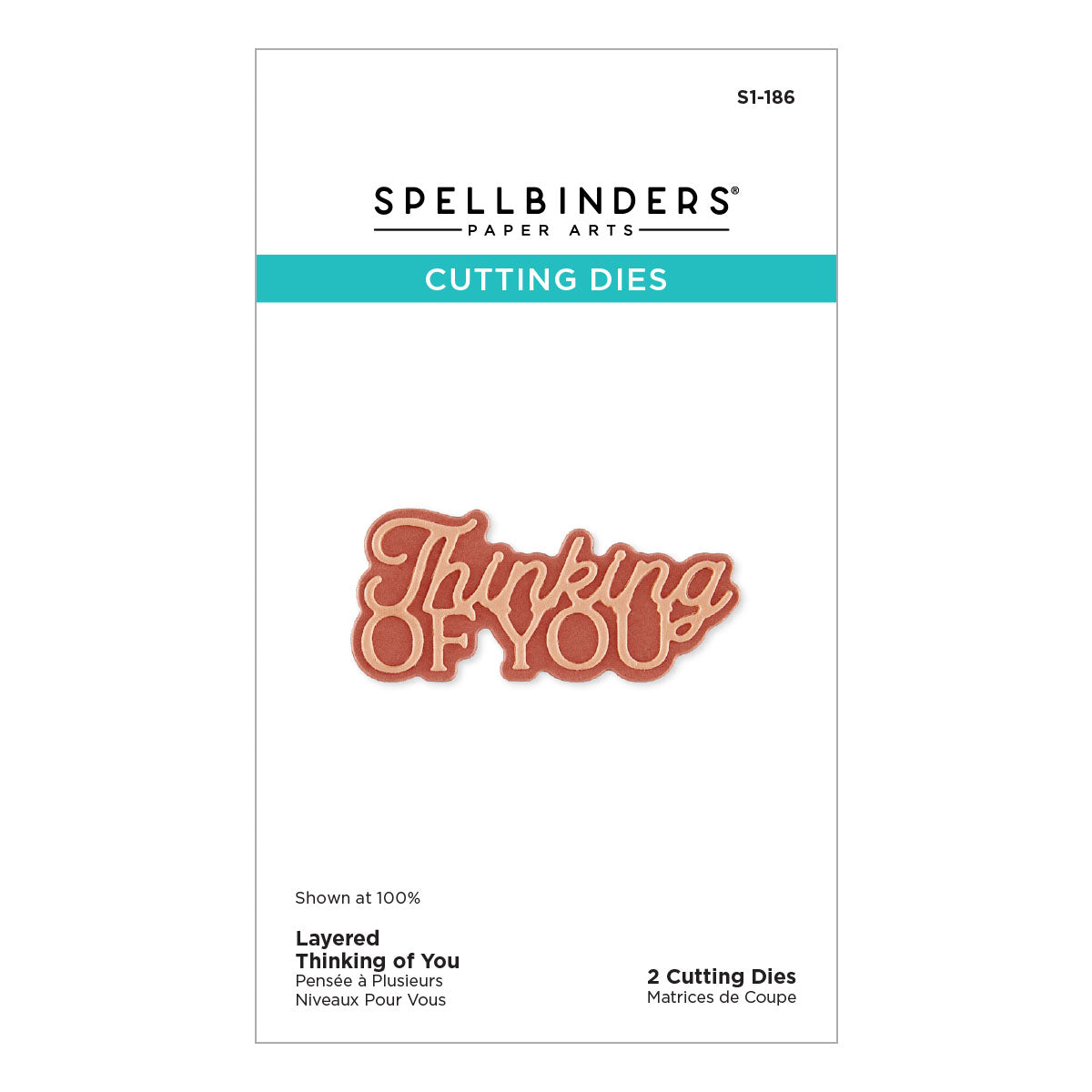 Spellbinders - Layered Thinking of You Etched Dies
