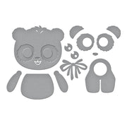 Spellbinders - Dancin' Birthday Panda Etched Dies from the Monster Birthday Collection