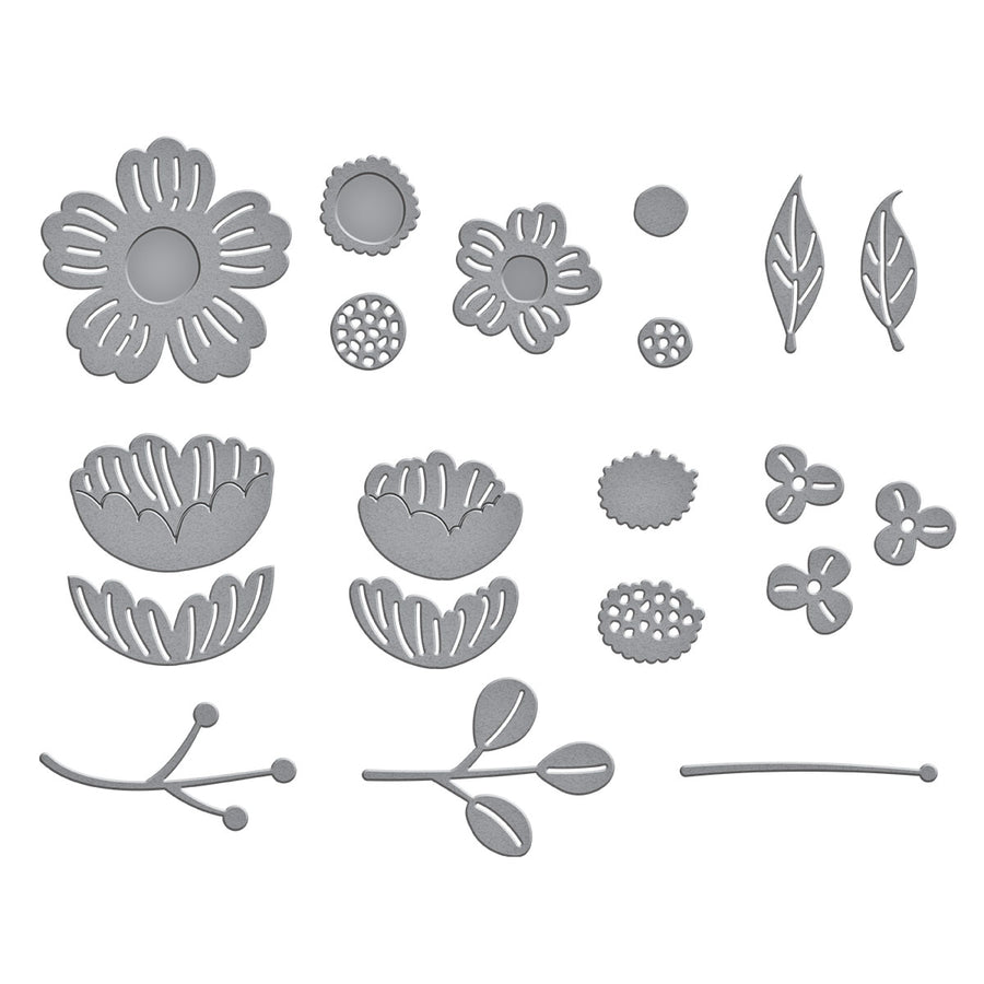 Spellbinders - Little Blooms Etched Dies from the Out and About Collection