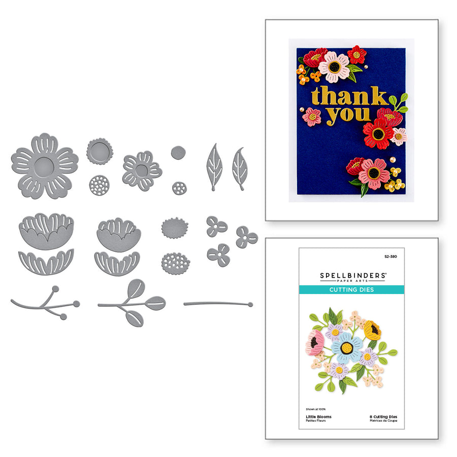 Spellbinders - Little Blooms Etched Dies from the Out and About Collection
