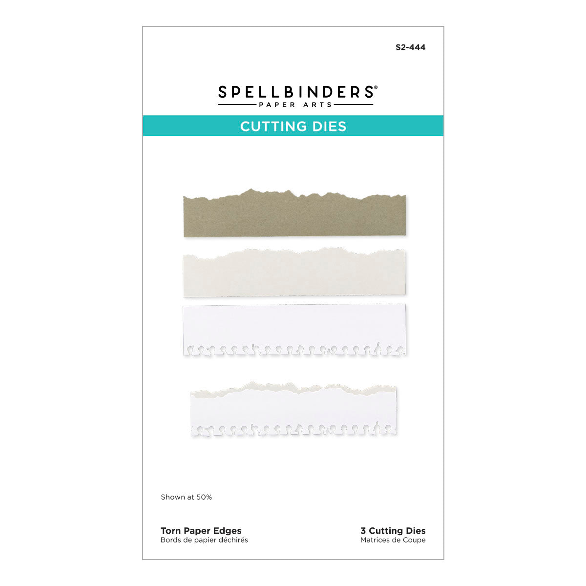 Spellbinders - Torn Paper Edges Etched Dies from the Take Note Collection