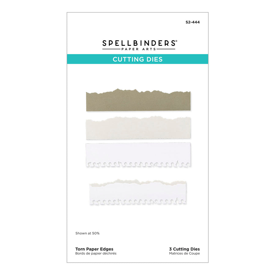 Spellbinders - Torn Paper Edges Etched Dies from the Take Note Collection