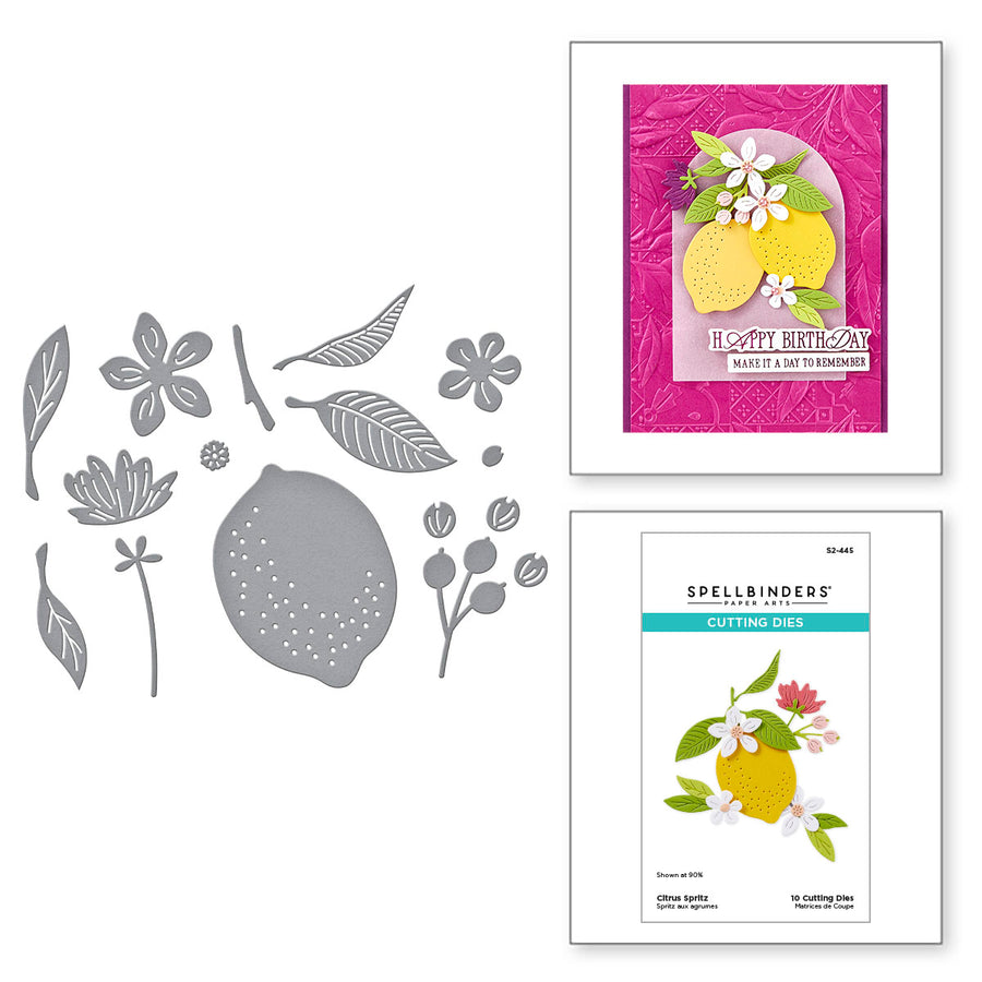 Spellbinders - Citrus Spritz Etched Dies from the La Dolce Vita Collection