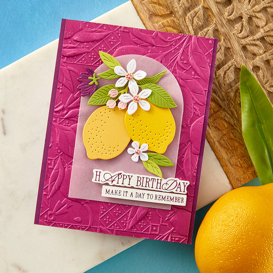 Spellbinders - Citrus Spritz Etched Dies from the La Dolce Vita Collection