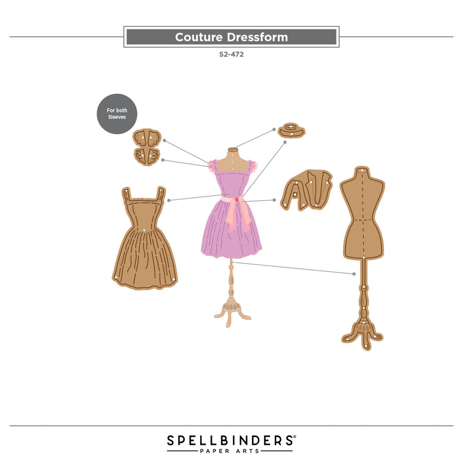 (COMING SOON) Spellbinders - Couture Dressform Etched Dies by Frank Garcia