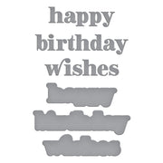 Spellbinders - Happy Birthday Wishes Etched Dies from the Out and About Collection