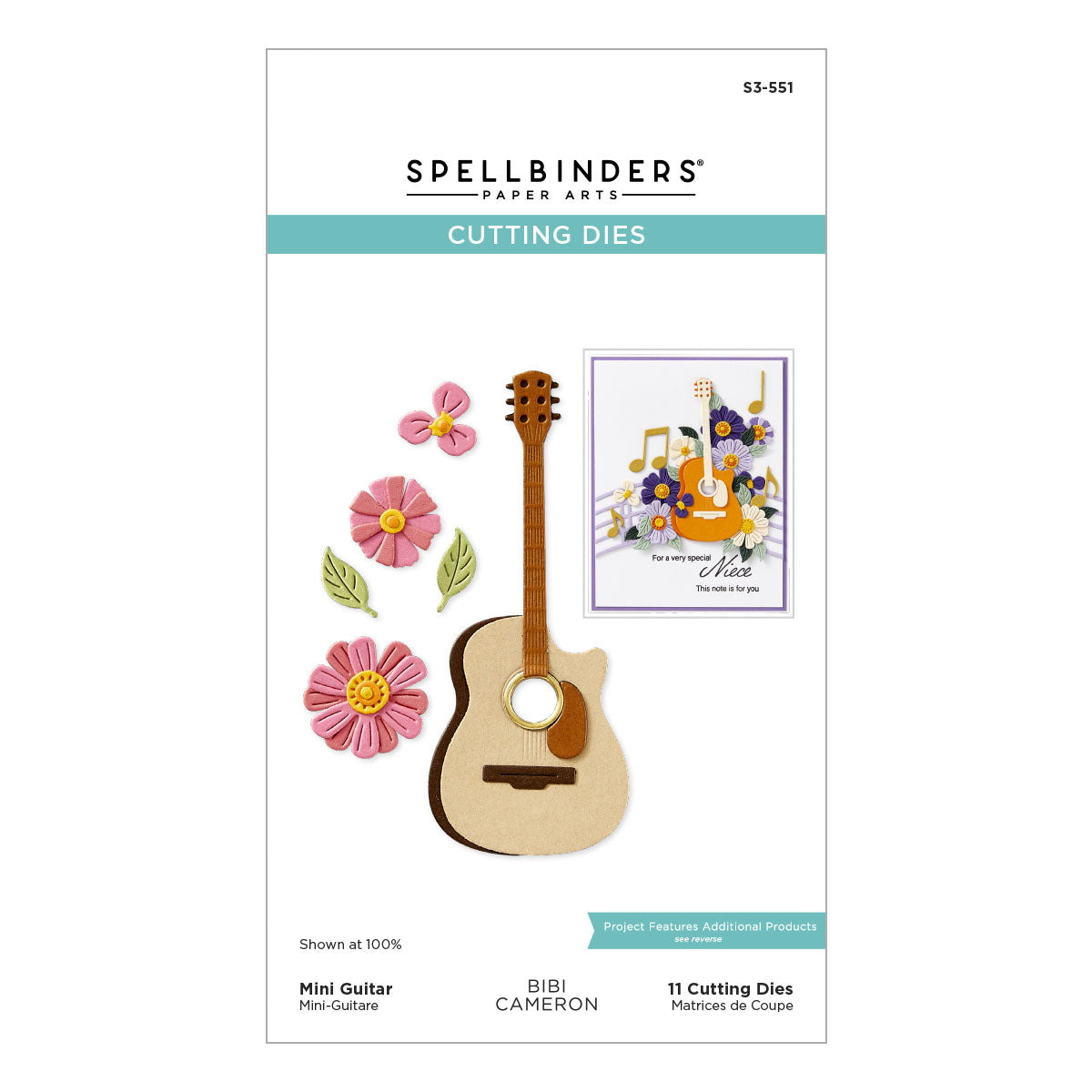 Spellbinders - Mini Guitar Etched Dies from the Bibi's Musical Notes Collection by Bibi Cameron