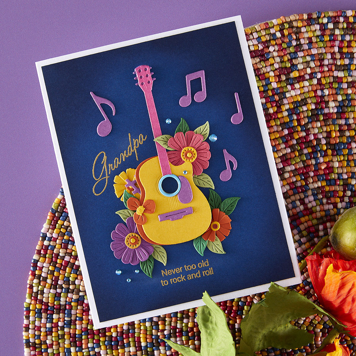 Spellbinders - Mini Guitar Etched Dies from the Bibi's Musical Notes Collection by Bibi Cameron
