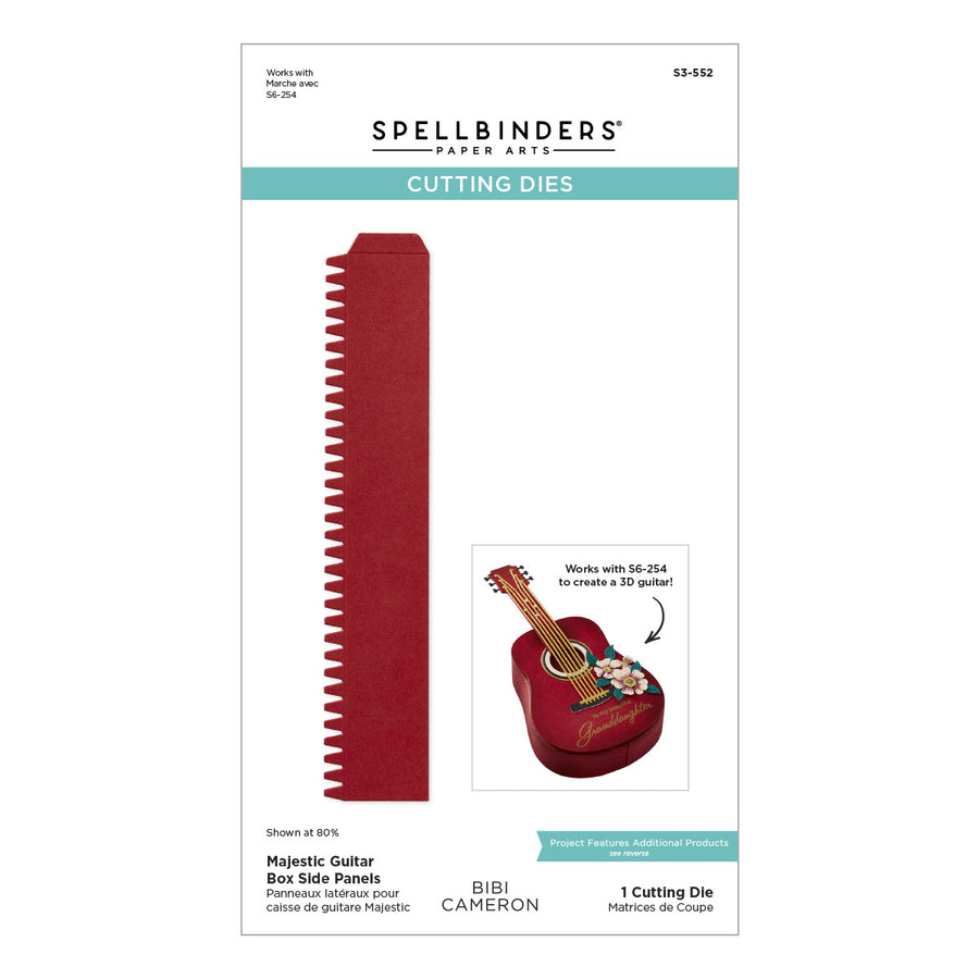 Spellbinders - Majestic Guitar Box Creator Bundle from the Bibi's Musical Notes Collection by Bibi Cameron