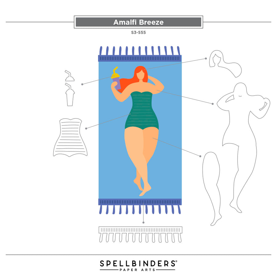 Spellbinders - Amalfi Breeze Etched Dies from the La Dolce Vita Collection