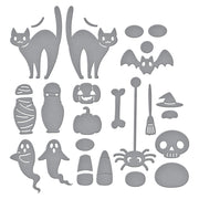 Spellbinders - Halloween Tick Tock Etched Dies from the Cuckoo Cottage Collection