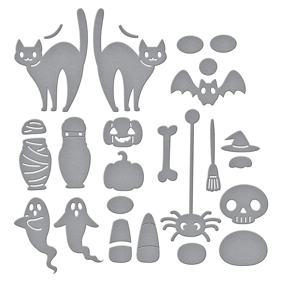 Spellbinders - Halloween Tick Tock Etched Dies from the Cuckoo Cottage Collection