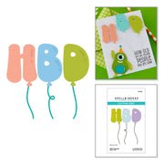 Spellbinders - HBD Balloons Etched Dies
