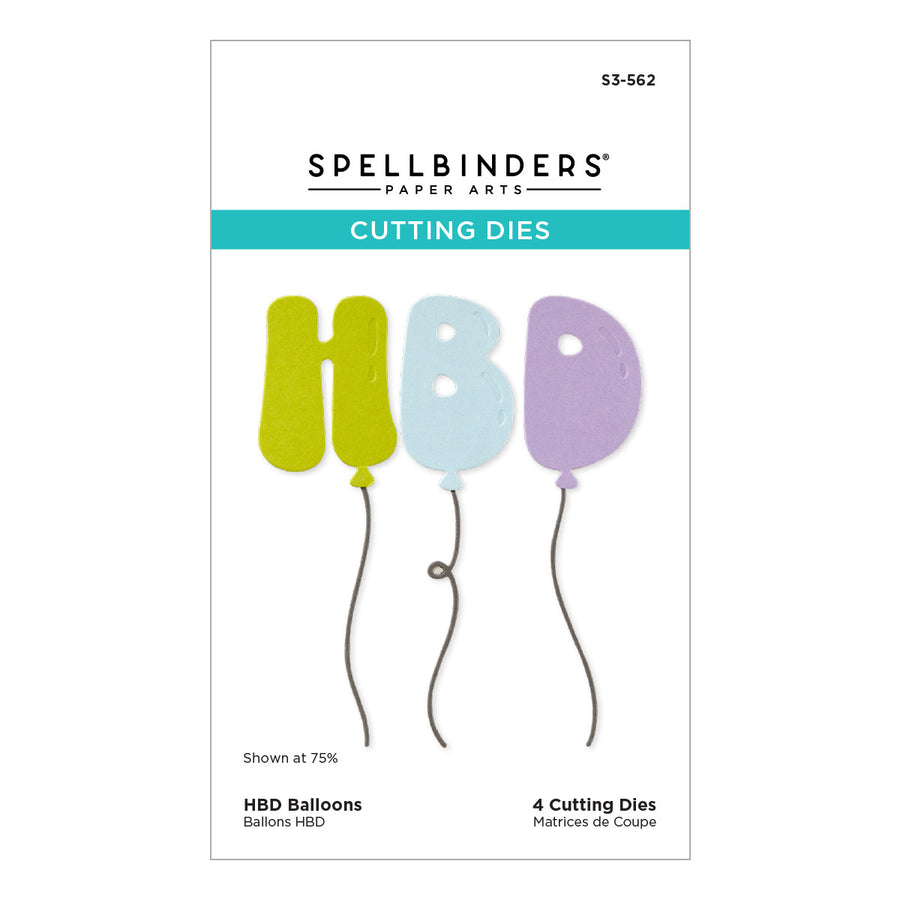 Spellbinders - HBD Balloons Etched Dies