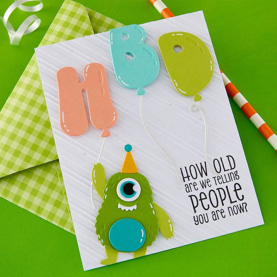 Spellbinders - HBD Balloons Etched Dies