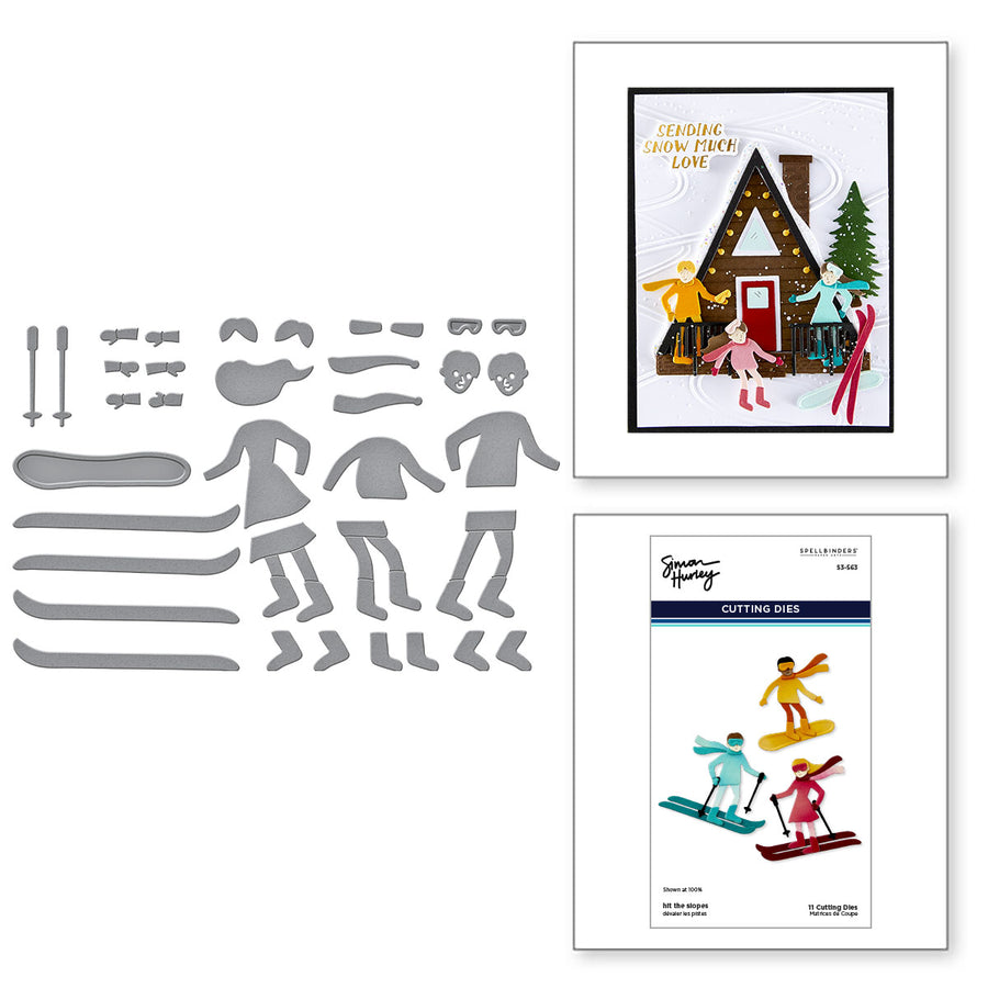 Spellbinders - Hit the Slopes Etched Dies from the Ski-son's Greetings Collection by Simon Hurley