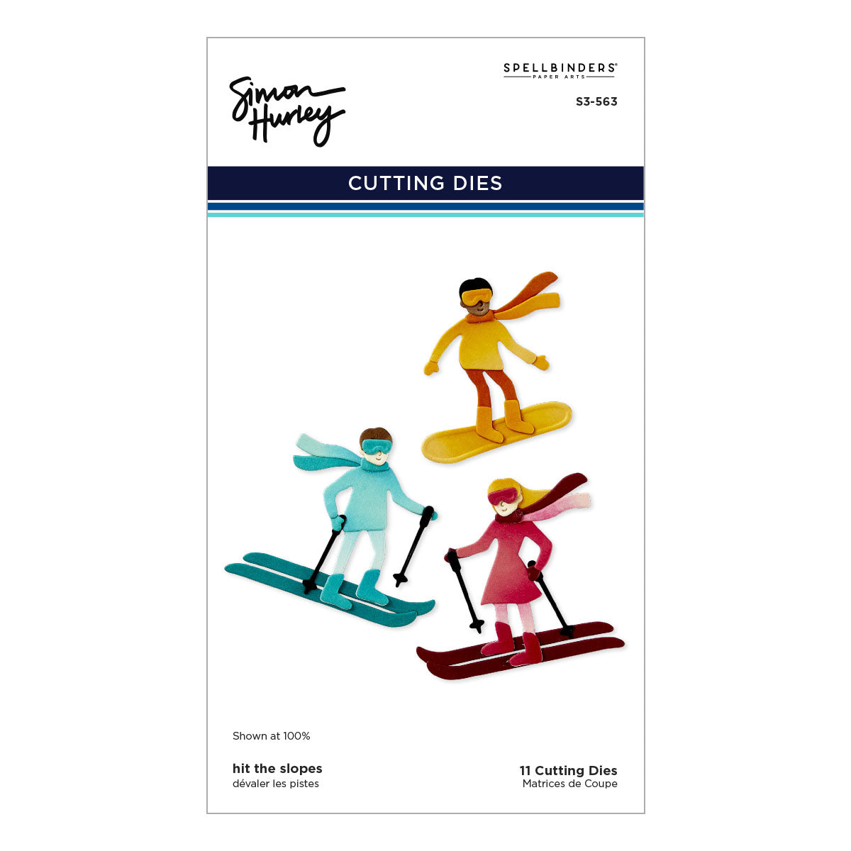 Spellbinders - Hit the Slopes Etched Dies from the Ski-son's Greetings Collection by Simon Hurley