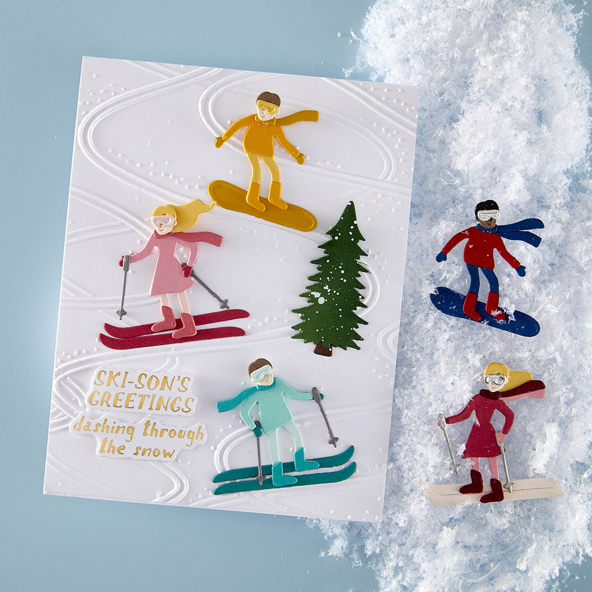 Spellbinders - Hit the Slopes Etched Dies from the Ski-son's Greetings Collection by Simon Hurley