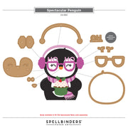 Spellbinders Spectacular Penguin Etched Dies assembly guide