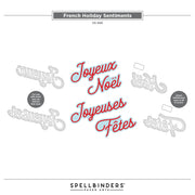 Spellbinders - French Holiday Sentiments Etched Dies from the International Holiday Sentiments Collection
