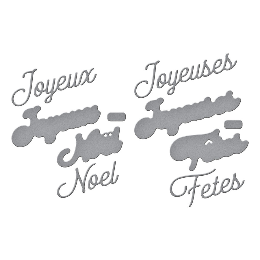 Spellbinders - French Holiday Sentiments Etched Dies from the International Holiday Sentiments Collection