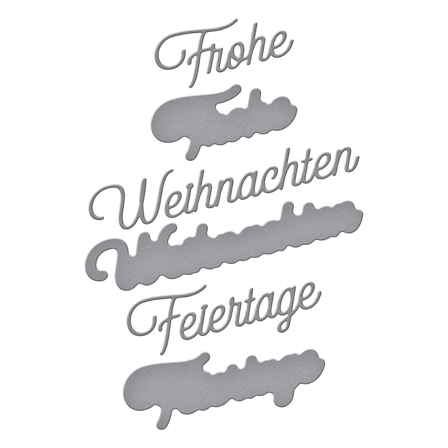 Spellbinders - German Holiday Sentiments Etched Dies from the International Holiday Sentiments Collection