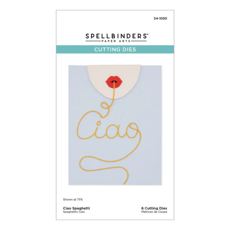 Spellbinders - Ciao Spaghetti Etched Dies from the La Dolce Vita Collection