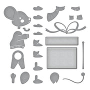 Spellbinders - Dancin' & Giftin' Mouse Etched Dies from the Dancin' Christmas Collection