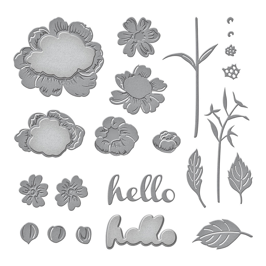 Spellbinders - Vintage Florals Etched Dies from the From the Garden Collection by Wendy Vecchi