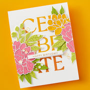 Spellbinders - Peony Celebration Etched Dies from the Let's Celebrate Collection by Yana Smakula