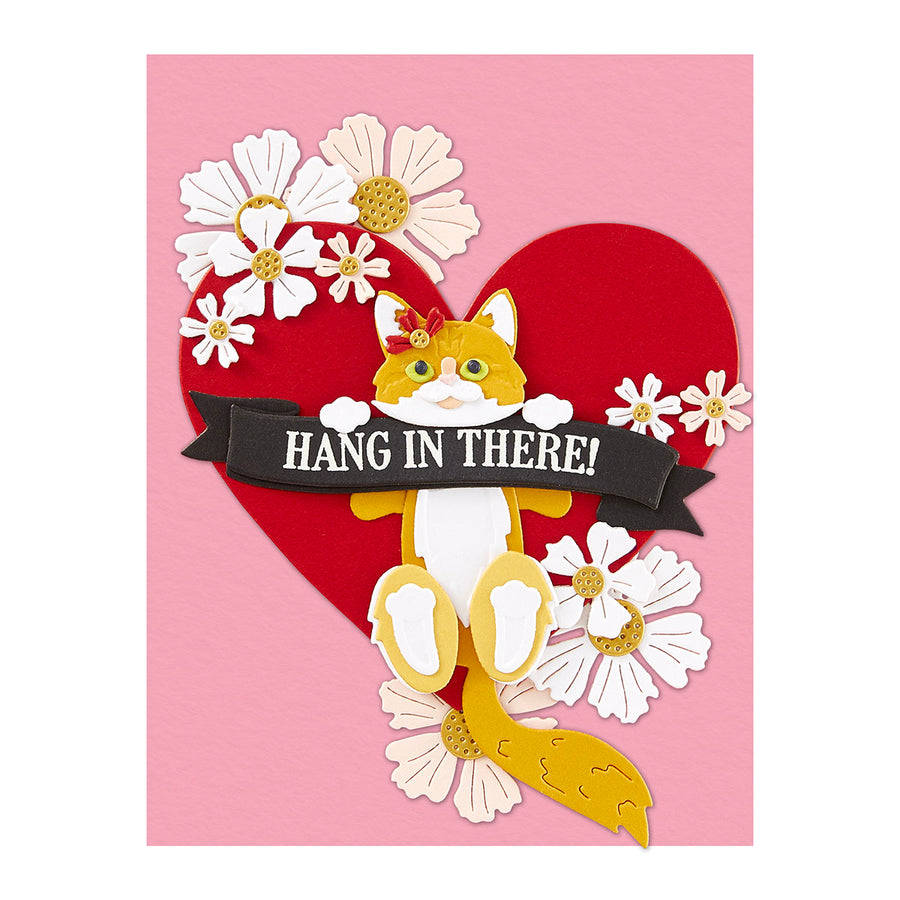 Spellbinders - Cheerful Kittens Etched Dies from the Bibi's Cats and Pugs Collection by Bibi Cameron