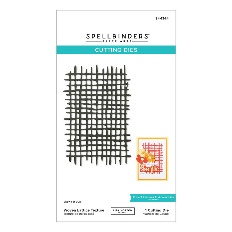 Spellbinders - Woven Lattice Texture Etched Dies from the Spotlight Frames and Florals Collection by Lisa Horton
