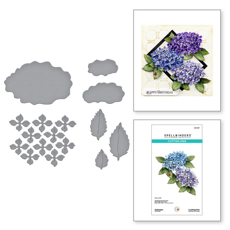 Spellbinders - Hydrangea Etched Dies from the Nature's Botanical Garden Collection by Susan Tierney-Cockburn