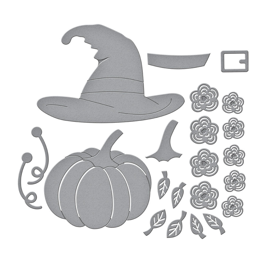 Spellbinders - Faux Embroidered Pumpkin Etched Dies from the Nichol's Needlework Collection by Nichol Spohr