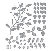 Spellbinders - Poinsettia Spray Etched Dies from the Home for the Holidays Collection