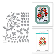 Spellbinders - Poinsettia Spray Etched Dies from the Home for the Holidays Collection