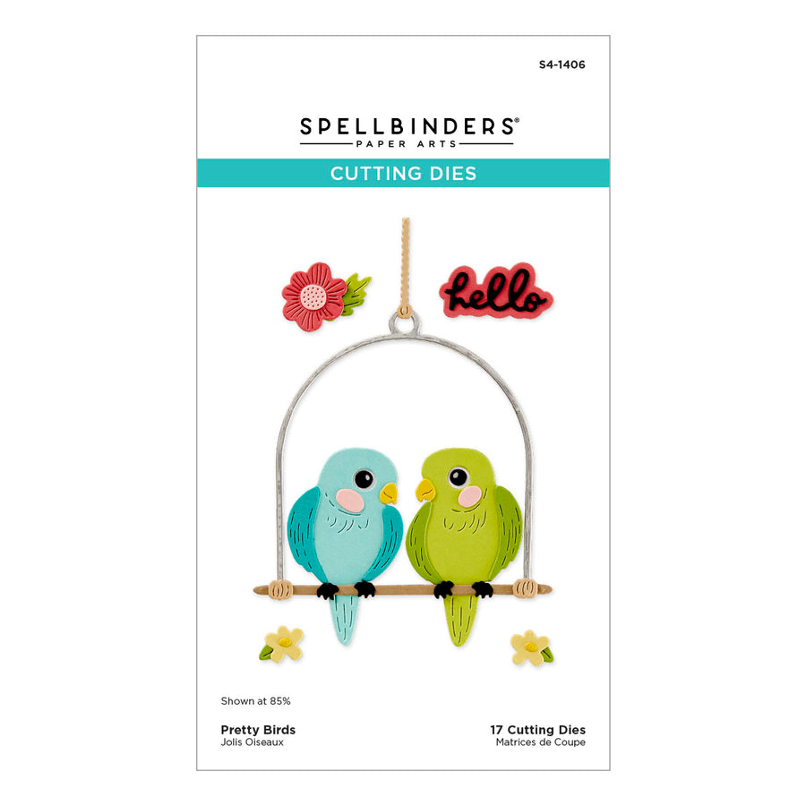 Spellbinders - Pretty Birds Etched Dies from the Cheerful Chirps Collection