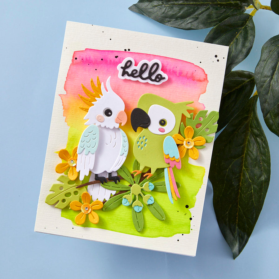 Spellbinders - Flying High Etched Dies from the Cheerful Chirps Collection