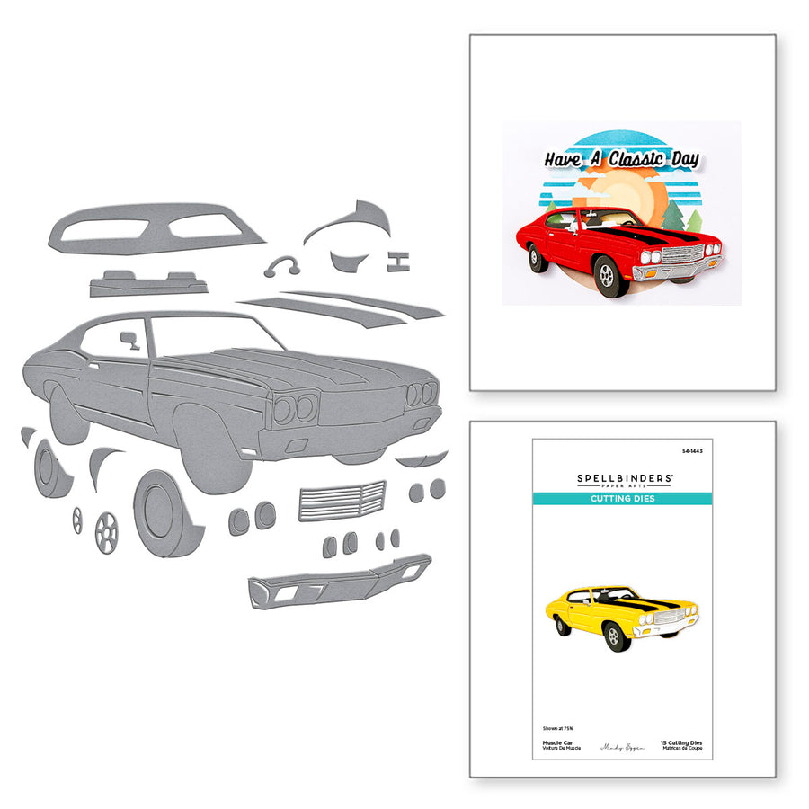 Spellbinders - Muscle Car Etched Dies from the Classic Road Legends Collection by Mindy Eggen