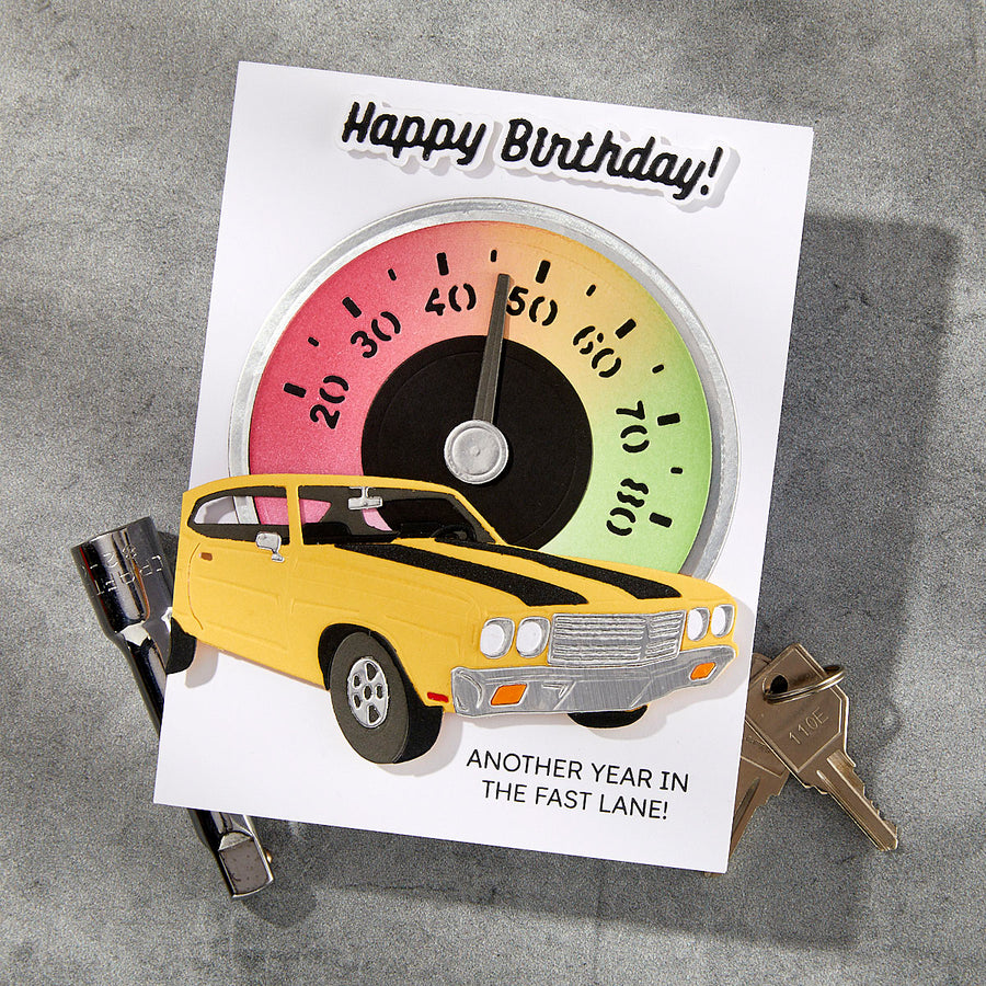 Spellbinders - Muscle Car Etched Dies from the Classic Road Legends Collection by Mindy Eggen