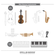 Spellbinders - Mini Musical Instruments Etched Dies from the Bibi's Musical Notes Collection by Bibi Cameron