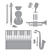Spellbinders - Mini Musical Instruments Etched Dies from the Bibi's Musical Notes Collection by Bibi Cameron