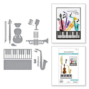 Spellbinders - Mini Musical Instruments Etched Dies from the Bibi's Musical Notes Collection by Bibi Cameron