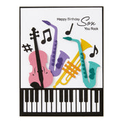 Spellbinders - Mini Musical Instruments Etched Dies from the Bibi's Musical Notes Collection by Bibi Cameron
