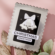 Spellbinders - Bow & Bell Scallop Frame Etched Dies from the All About Christmas Collection by Lisa Horton